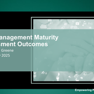 Prof Richard Greene- Data Management Maturity Assessment Outcomes